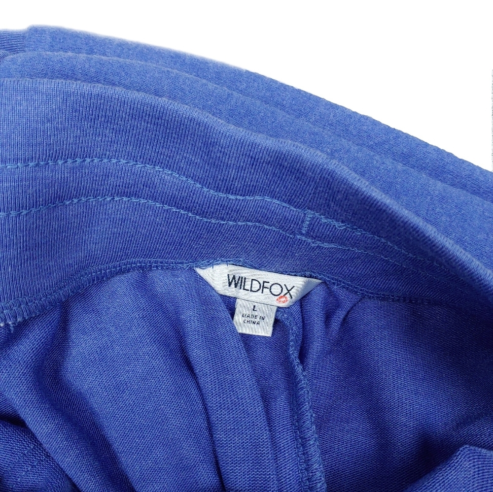 NWT Wildfox $98 Wmn L Super Soft Periwinkle Jogger - Picture 6 of 9
